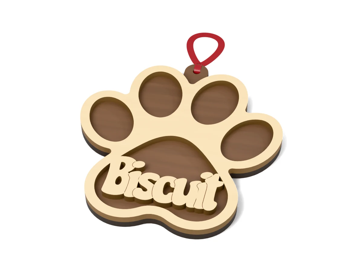 Pet name ornament, personalized