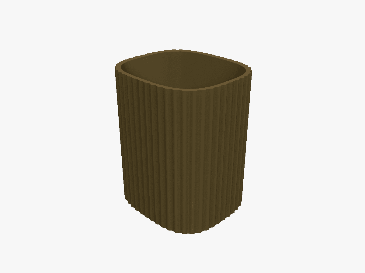 Ribbed Pen Holder preview render