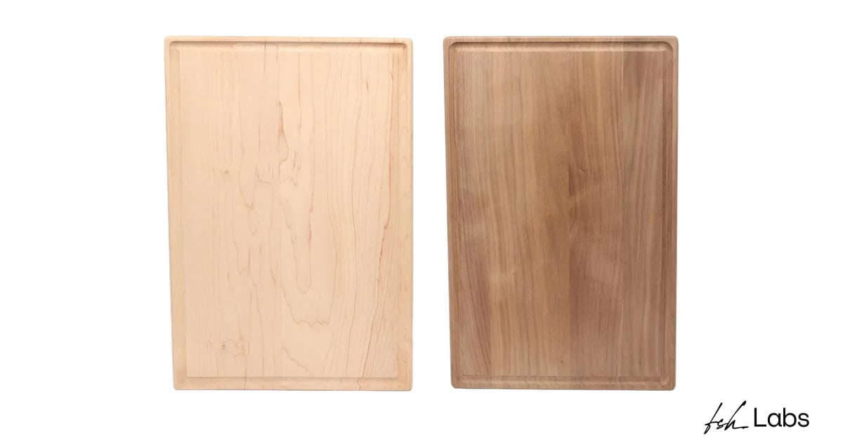 Hardwood cutting board, personalized by FSH Labs in Mableton, GA