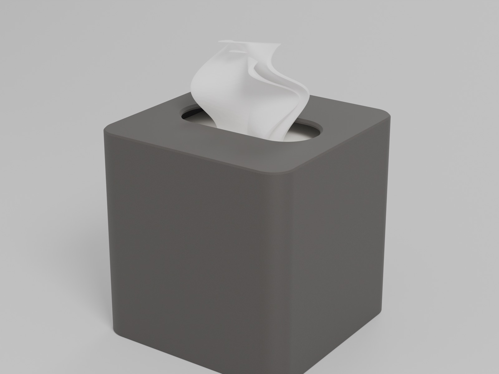 Cube tissue box cover, smooth
