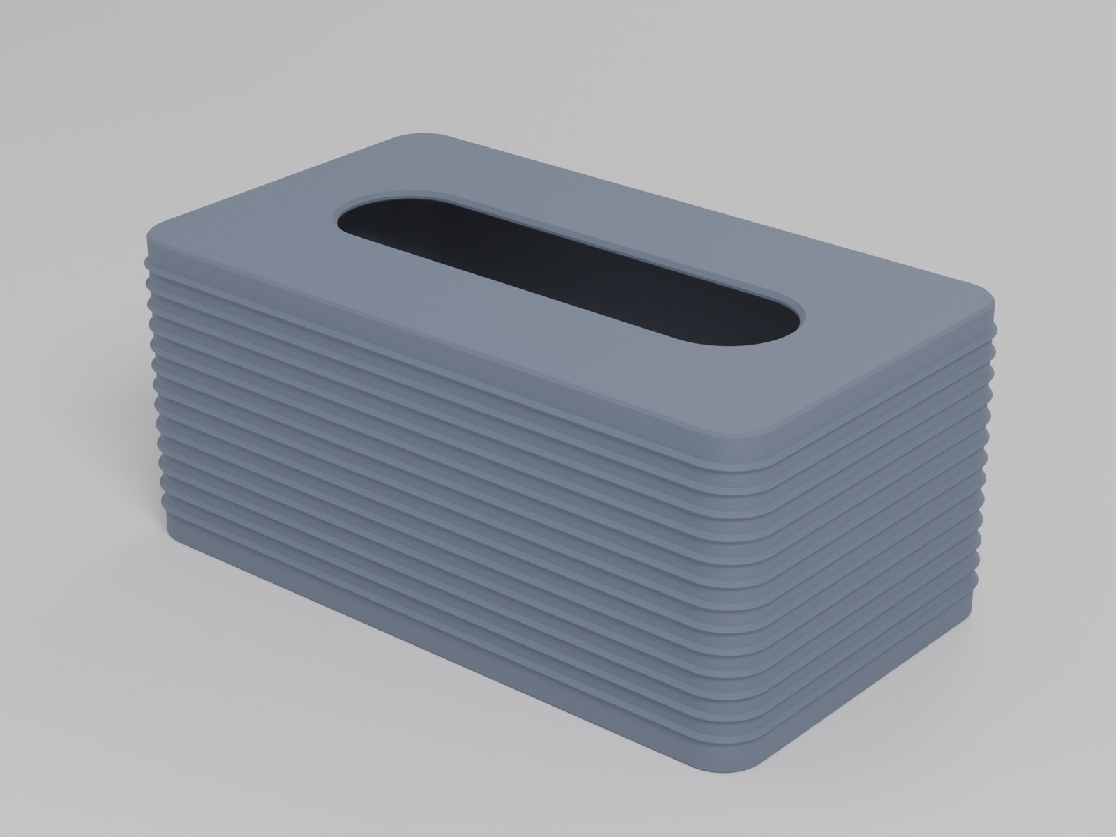 Wide tissue box cover, ring texture